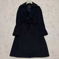 美品✨イネド カシミヤ100% ロングコート ベルテッド ベルト 女優襟 7号