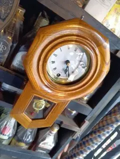 完動・極美品〉米国イングラハム ゼブラ寄木本四ツ丸達磨型 ゼンマイ
