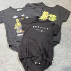 tete a tete 黒色ロンパース 80サイズ