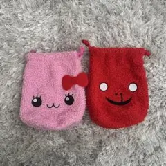 しずくちゃん　もこもこ巾着ポーチ　うるおいちゃん　はなぢくん