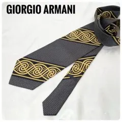 極美品‼GIORGIO ARMANI メンズネクタイ ドット　シルク ネイビーのサムネイル