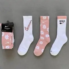 ナイキソックス　スポーツ靴下　厚手　ピンク桜風〜NIKE レディース　さくらS