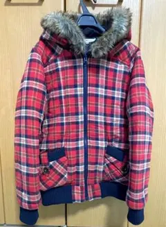 Petit Berry チェック 中綿 ファー アウター