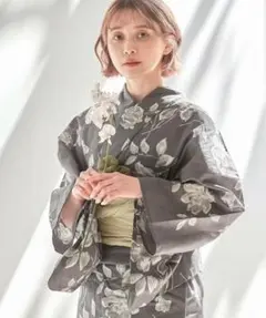 dita 　浴衣　兵児帯　レディース　セット　グレー