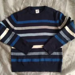 GAP KIDS 130 ネイビー ストライプ セーター