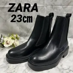 ✨新品✨ZARA フラットチェルシーブーツ　36ブラック