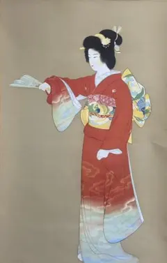 複製/森田曠平/舞妓/美人画/工芸/桐共箱付/布袋屋掛軸HD-679 複製/森田曠平/舞妓/美人画/工芸/桐共箱付/布袋屋掛軸HD-679 - メルカリ
