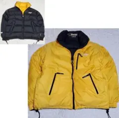 ベアーusa ダウンジャケット　リバーシブル　ブラック　イエロー　XL
