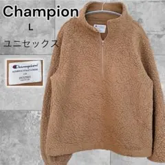 Champion ボアジャケット ハーフジップボア チャンピオン ベージュ L