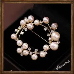 ★ブローチ パール コサージュ 卒園式 結婚式 フォーマル アクセサリー シンプ