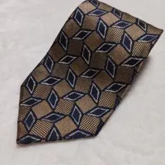 pierre cardin ピエールカルダン　幾何学模様 シルクネクタイ