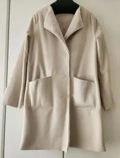 新品未使用　grove　ノーカラーコート　アウター　ボアコート　リバーシブル　M