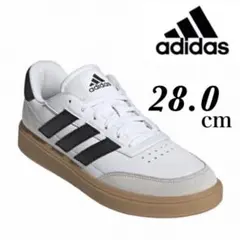 新品未使用　アディダス コートブロック スニーカー ホワイト×ブラック 28.0