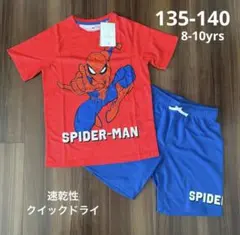 新品▪️H&M スパイダーマン　速乾性　セットアップ★135 140 marvel