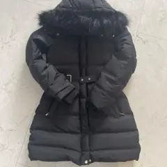 ZARA ブラック ダウンジャケット フード付き