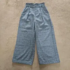 エムズエキサイト　ワイドパンツ　チェック柄