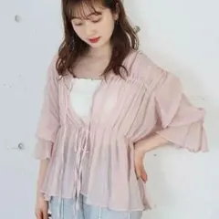 tiptop シアー素材 フロントリボン ブラウスのサムネイル