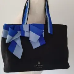LANVIN リボン付きトートバッグ ブラックのサムネイル