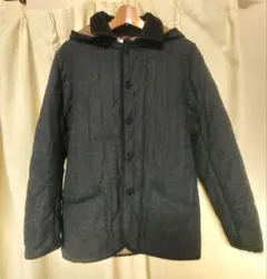 Adam et Rope ウール　ネイビー キルティングコート