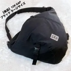 【美品】Y2K GAP スリングバッグ ワンショルダー ブラック ラージサイズ