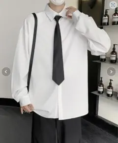 スタンダード ベーシック タイ デザイン ロングスリーブ シャツ