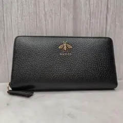 美品✨ GUCCI 長財布 ビー 蜂 黒 レザー ラウンドジップ - メルカリ