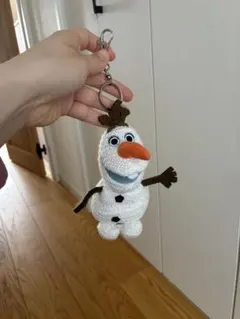 香港ディズニーランド　オラフ マスコット キーホルダー