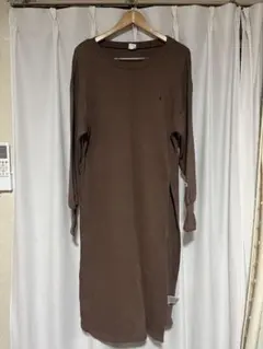 チャンピオン/スリット入りワッフルワンピース