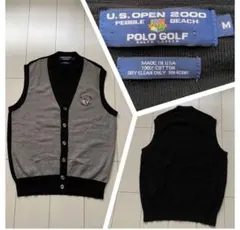美品 00s USA製 POLO GOLF ラルフローレン L vest ベスト