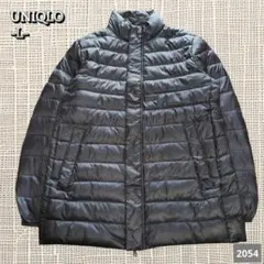 A-2054〈UNIQLO〉ネイビー ダウンジャケット Lサイズ