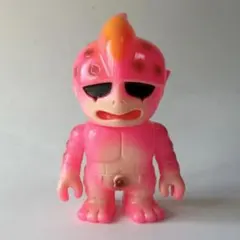 【ソフビ】リアルヘッド　アクロカイザー リアルヘッド 真頭玩具 アクロカイザー ミニ ソフビ フィギュア ピンク