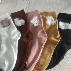 動物ソックス5足セット 厚め