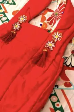 着物のみ七五三　子供　アンティーク着物　３歳被布セット