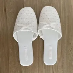 ザラホーム スリッパ 花柄　サテン