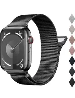 ✨アップルウォッチ用バンド コンパチブル マグネット留め具 ブラック 38mm