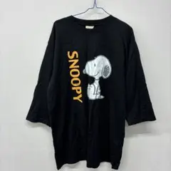 PEANUTS スヌーピー ブラック Tシャツ 2L ヤ21