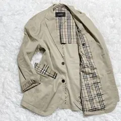 バーバリーブラックレーベル　テーラードジャケット　ノバチェック　伸縮性　サイズS