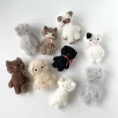 限定　ネコまみれセット　9体　猫　ぬいぐるみ　作家　アートドール　テディベア 限定 ネコまみれセット 9体 猫 ぬいぐるみ 作家 アートドール