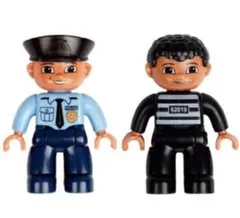 レゴ　デュプロ　互換品　人形　警察官と泥棒