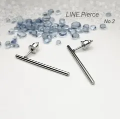LINE. ラインピアス 30mm バーピアス｜スティックピアス ステンレス Ⅱ