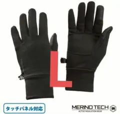 L ブラック ワークマン メリノテックアクティブインサレーショングローブ