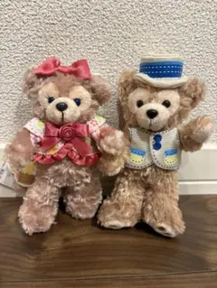ダッフィー　シェリーメイ　スプリング　ぬいぐるみバッジ　ディズニー