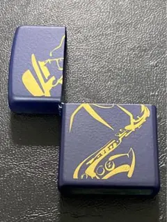 zippo ネイビー 前面加工 外側ケース アウター 希少モデル 2016年製