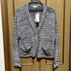 匿名配送A part by フリンジツイードニットVネックカーディガン 未使用
