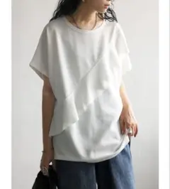 antiqua 新品　フリルトップス　ホワイト　カットソーのサムネイル