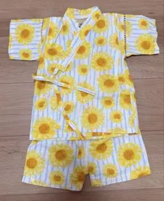 ベビー甚平　ひまわり柄