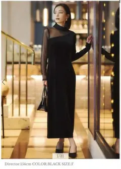 anuans シアーコンビタイトワンピース