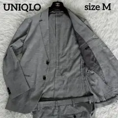 【UNIQLO】感動ジャケットパンツ スーツ グレンチェック グレー 上M下79