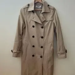 ベージュ トレンチコート ダブルブレスト