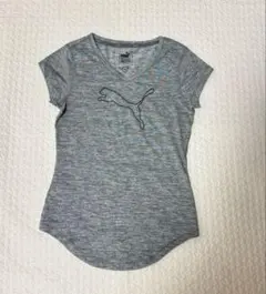 PUMA トレーニングTシャツ　グレー S